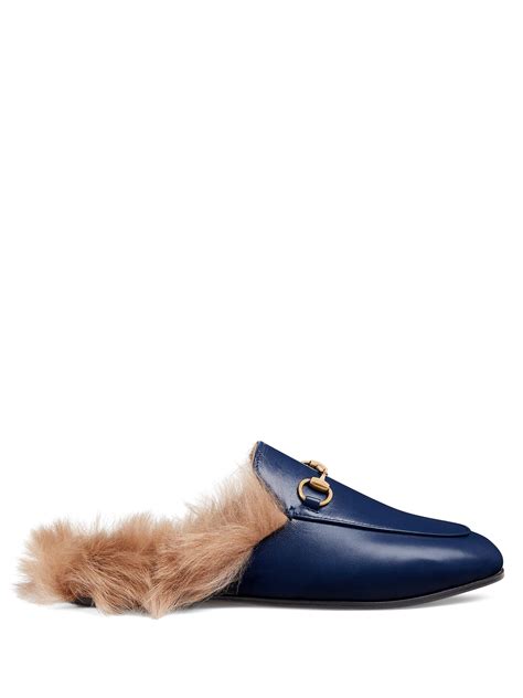 women's gucci leather loafer|gucci fur loafers women's.